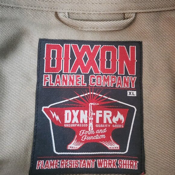Dixxon Flame Resistant Work Shirt Mens XL Khaki FR Button Down CAT2 NFPA 2112 - Picture 6 of 11